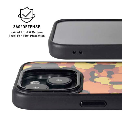 Orange Camo iPhone 14 Plus Kickstand Case