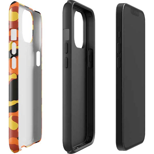 Orange Camo iPhone 15 Impact Case