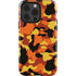 Orange Camo iPhone 15 Pro Impact Case