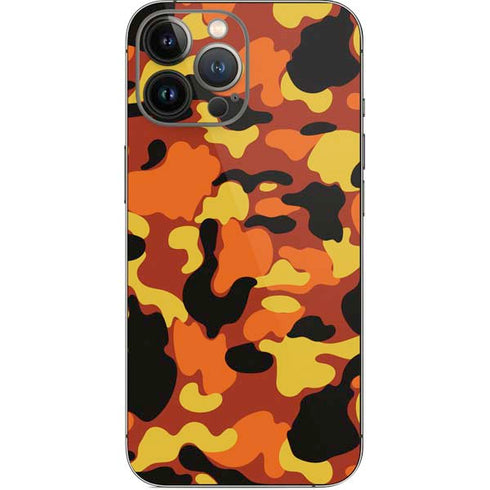 Orange Camo iPhone 15 Pro Max Skin