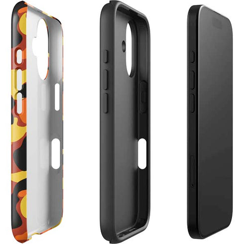 Orange Camo iPhone 16 Impact Case