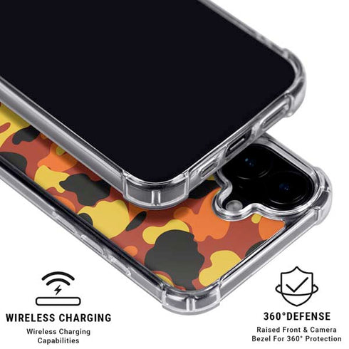 Orange Camo iPhone 16 MagSafe Case