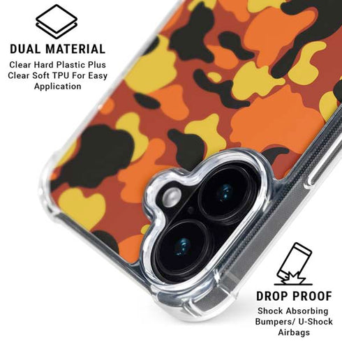 Orange Camo iPhone 16 MagSafe Case