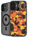 Orange Camo iPhone 16 Plus Kickstand Case