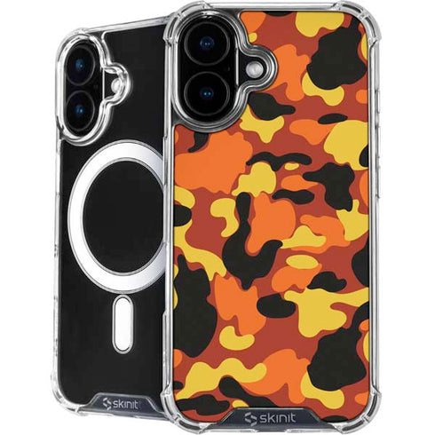 Orange Camo iPhone 16 Plus MagSafe Case