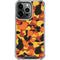 Orange Camo iPhone 16 Pro Clear Case