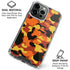 Orange Camo iPhone 16 Pro Clear Case