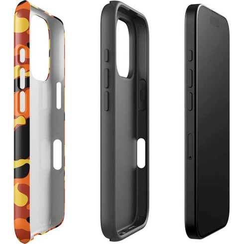 Orange Camo iPhone 16 Pro Impact Case