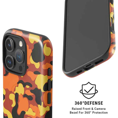 Orange Camo iPhone 16 Pro Magsafe Impact Case
