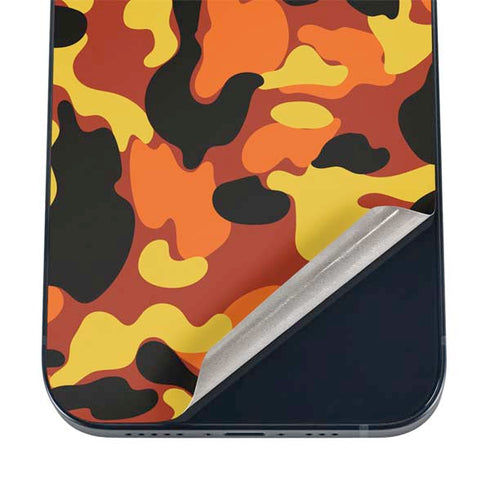 Orange Camo iPhone 16 Skin