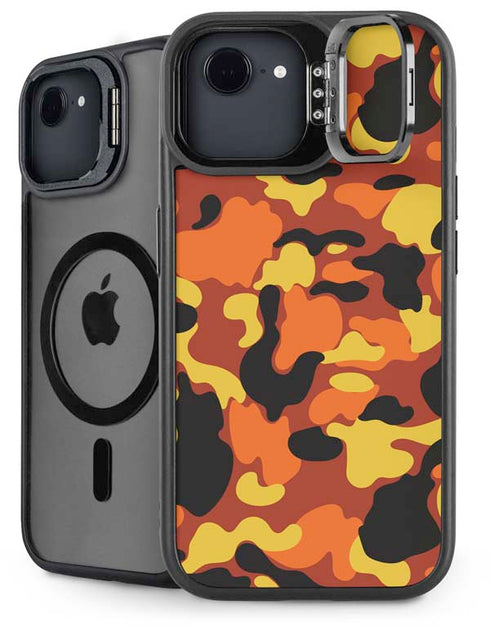 Orange Camo iPhone 16e Kickstand Case
