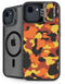 Orange Camo iPhone 16e Kickstand Case