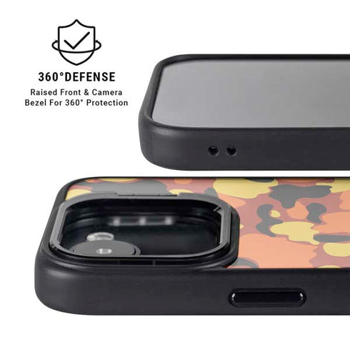 Orange Camo iPhone 16e Kickstand Case