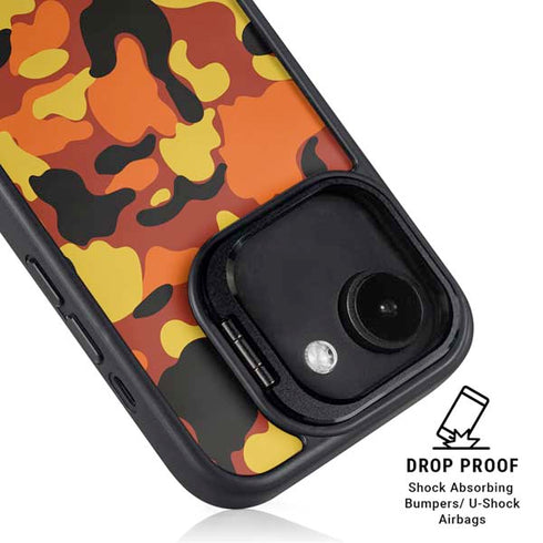 Orange Camo iPhone 16e Kickstand Case