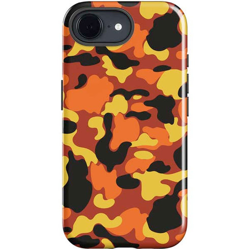 Orange Camo iPhone 16e Impact Case