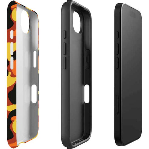 Orange Camo iPhone 16e Impact Case