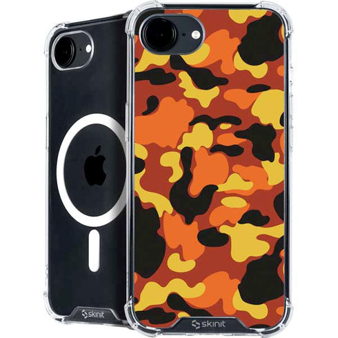 Orange Camo iPhone 16e MagSafe Case