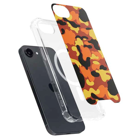 Orange Camo iPhone 16e MagSafe Case