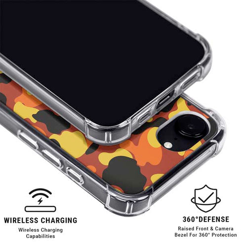 Orange Camo iPhone 16e MagSafe Case