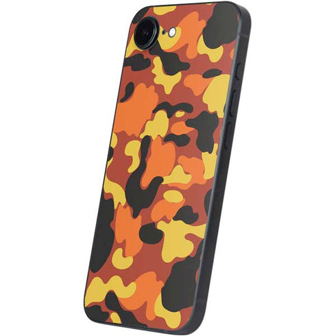 Orange Camo iPhone 16e Skin