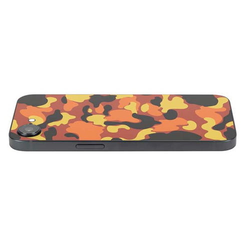 Orange Camo iPhone 16e Skin