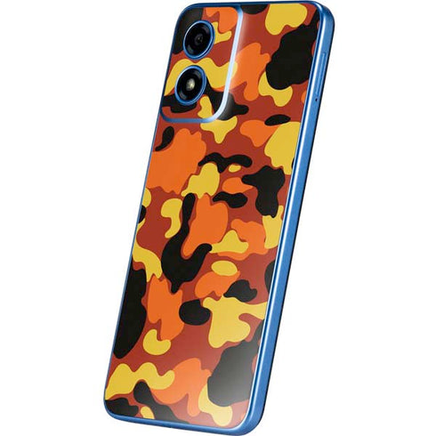 Orange Camo Moto G Play 4G (2024) Skin