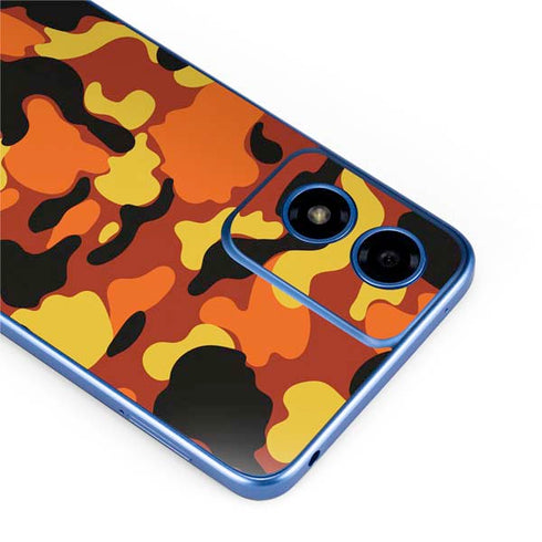 Orange Camo Moto G Play 4G (2024) Skin