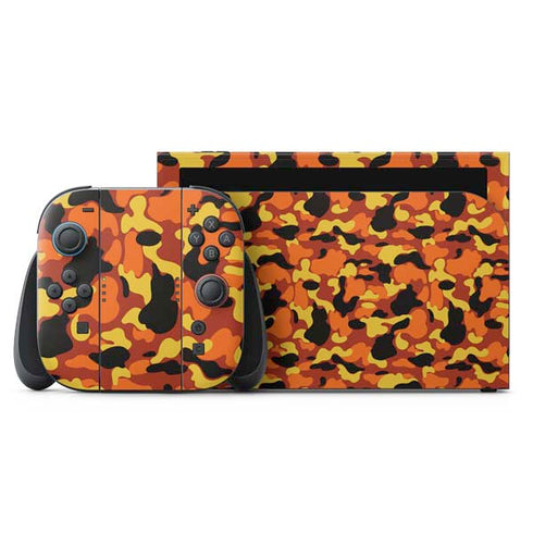 Orange Camo Nintendo Skins