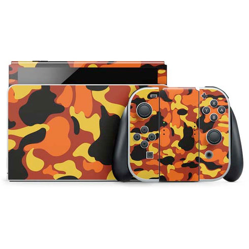 Orange Camo Nintendo Skins