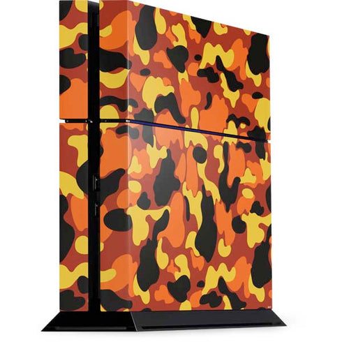 Orange Camo PlayStation PS4 Skins