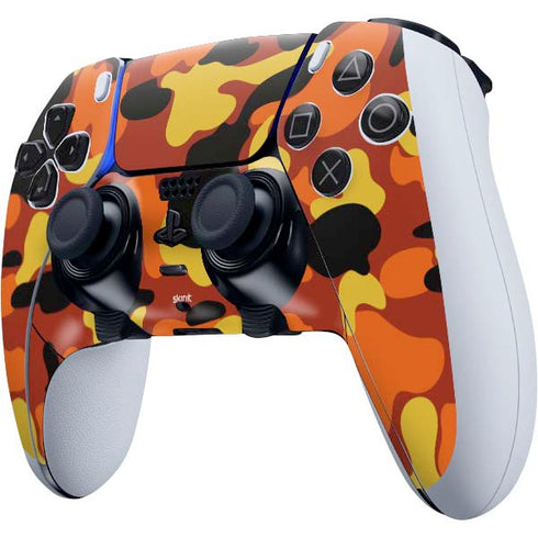 Orange Camo PS5 DualSense Edge Pro Controller Skin