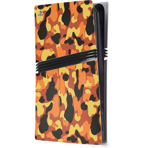 Orange Camo PS5 Pro Console Skin