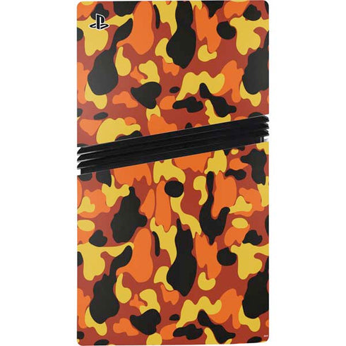 Orange Camo PS5 Pro Console Skin