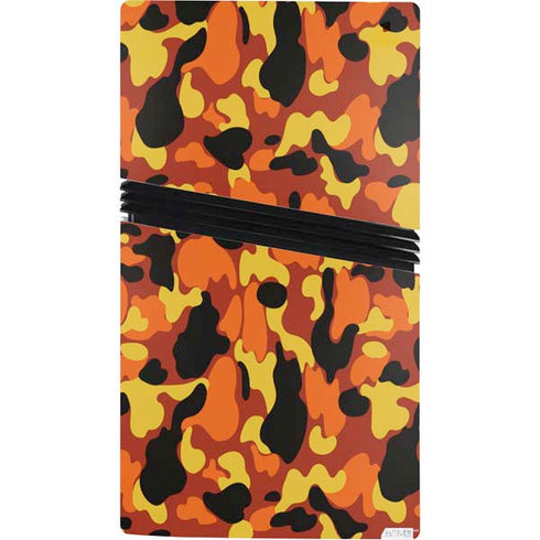 Orange Camo PS5 Pro Console Skin