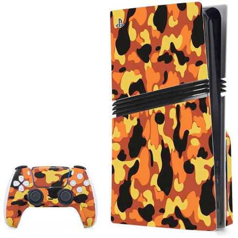Orange Camo PlayStation PS5 Skins
