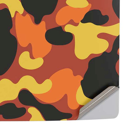 Orange Camo PS5 Pro Disk Console Skin