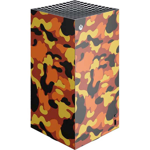 Orange Camo XBox Series X Digital Edition Console Skin