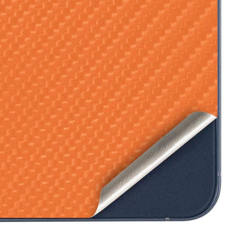 Orange Carbon Fiber Specialty Texture Material Galaxy A35 5G Skin