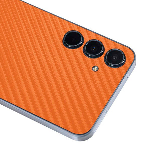 Orange Carbon Fiber Specialty Texture Material Galaxy A55 5G Skin