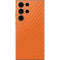 Orange Carbon Fiber Specialty Material Galaxy S23 Ultra Skin