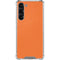 Orange Carbon Fiber Specialty Texture Material Galaxy S24 FE Clear Case
