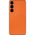 Orange Carbon Fiber Specialty Texture Material Galaxy S25 Skin