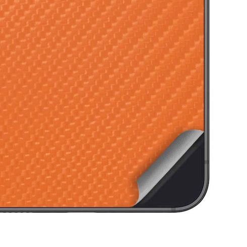 Orange Carbon Fiber Specialty Texture Material Galaxy S24 Skin