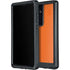 Orange Carbon Fiber Specialty Texture Material Galaxy S24 Ultra Waterproof Case
