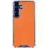 Orange Carbon Fiber Specialty Texture Material Galaxy S25 Clear Case