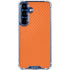 Orange Carbon Fiber Specialty Texture Material Galaxy S25 FE Clear Case