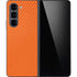 Orange Carbon Fiber Specialty Material Galaxy Z Fold5 5G Skin