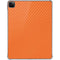 Orange Carbon Fiber Specialty Texture Material iPad Pro 11in (2024) Clear Case