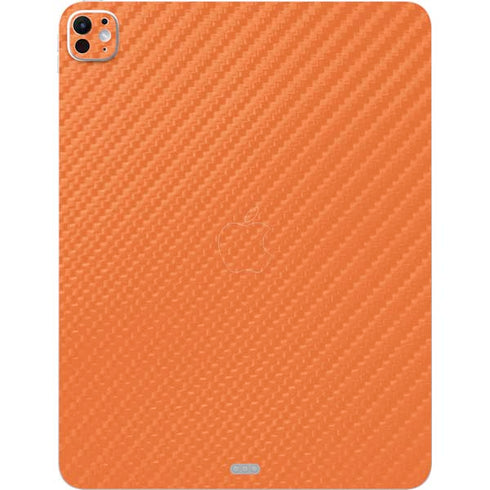Orange Carbon Fiber Specialty Texture Material iPad Pro 13in M4 (2024) Skin