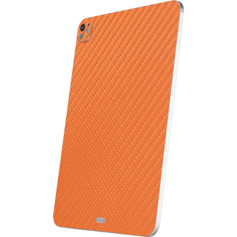 Orange Carbon Fiber Specialty Texture Material iPad Pro 13in M4 (2024) Skin